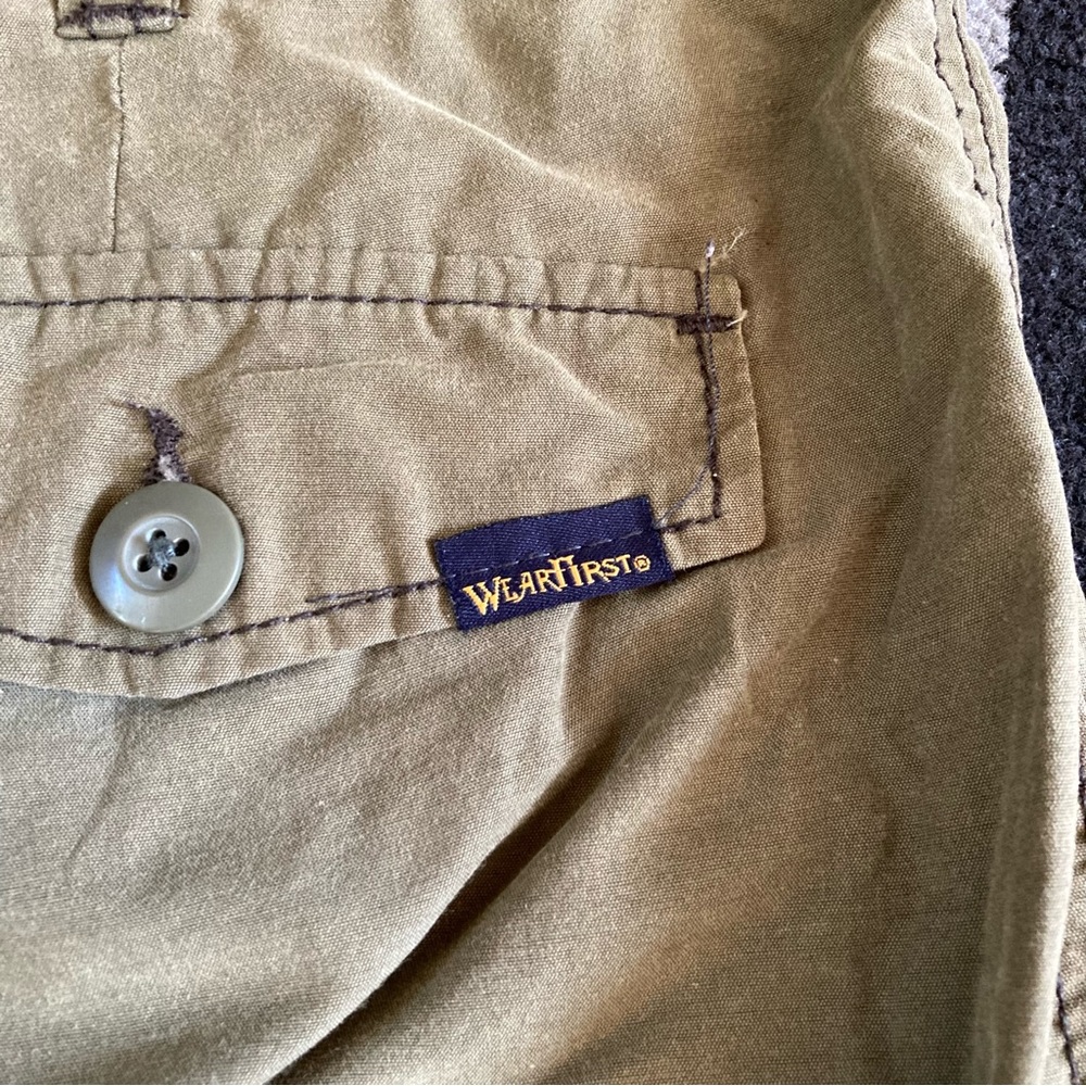 WearFirst Men's Olive Stone Convertible Zip Off Cargo Pants Shorts Size 34x30 - Picture 5 of 12